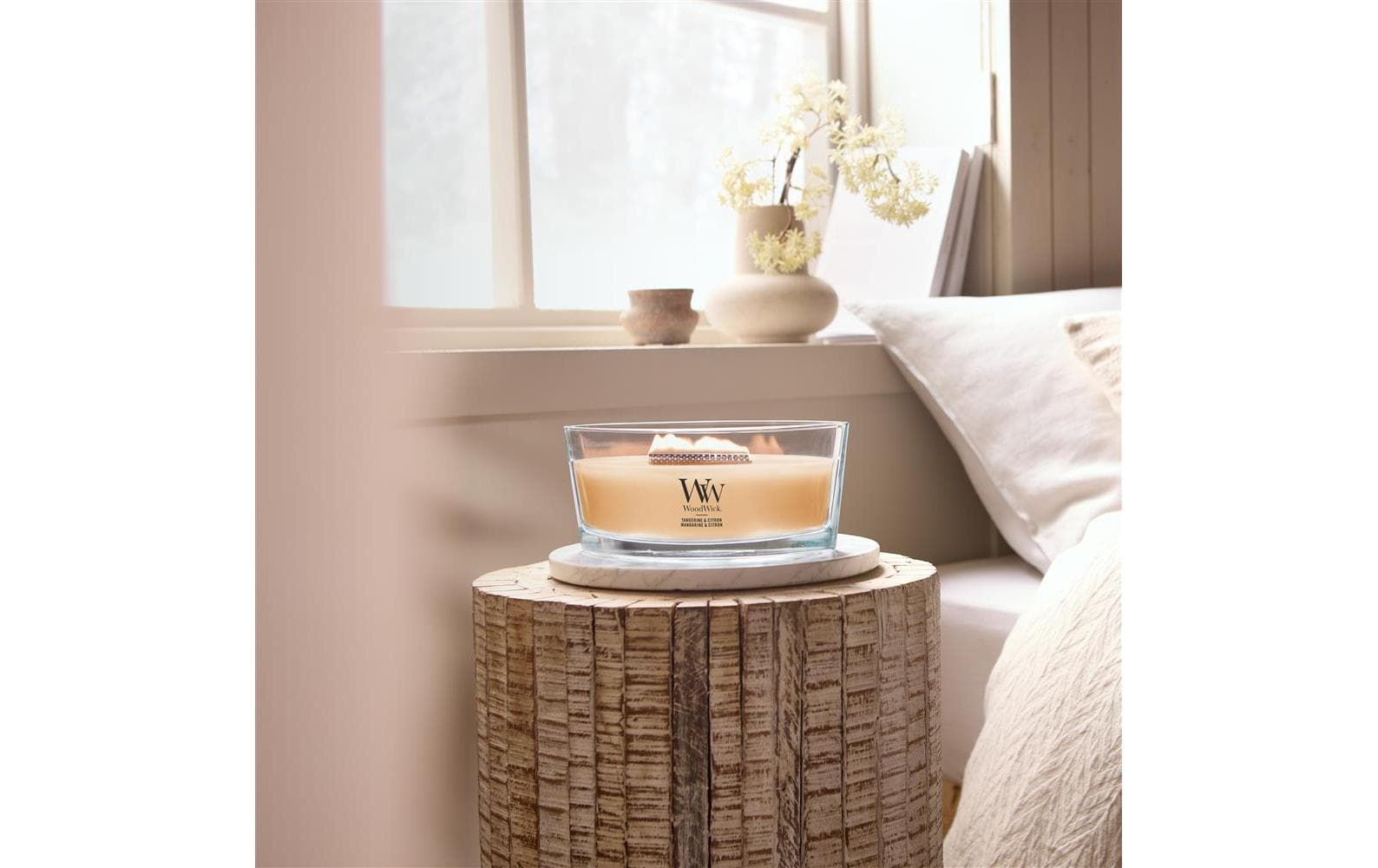 WoodWick Duftkerze – Tangerine & Citron – Ø 12 × 9 cm