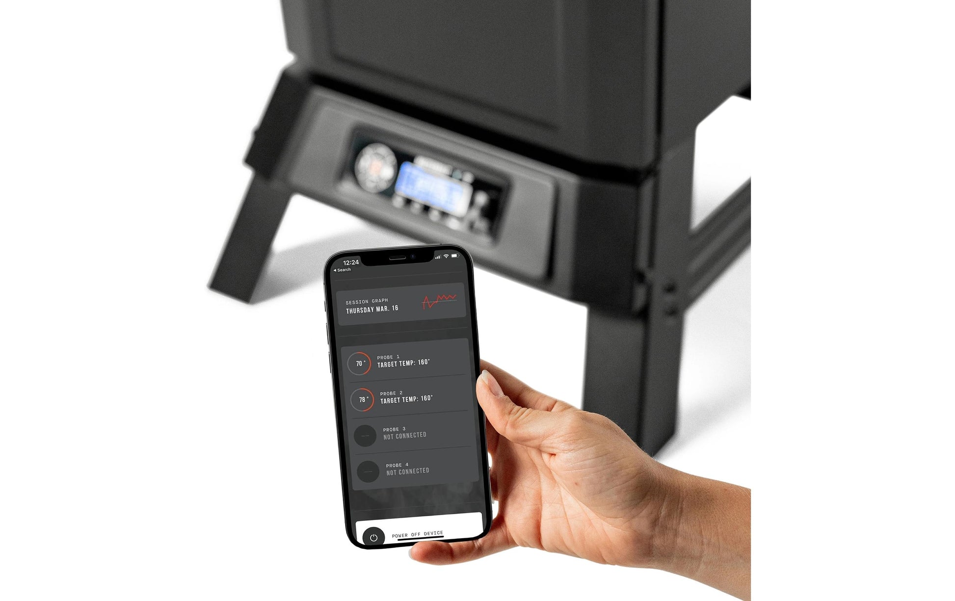 Masterbuilt Smoker 710 WiFi – 4600 cm² Grillfläche, 103,2 cm Höhe, Edelstahl – Schwarz