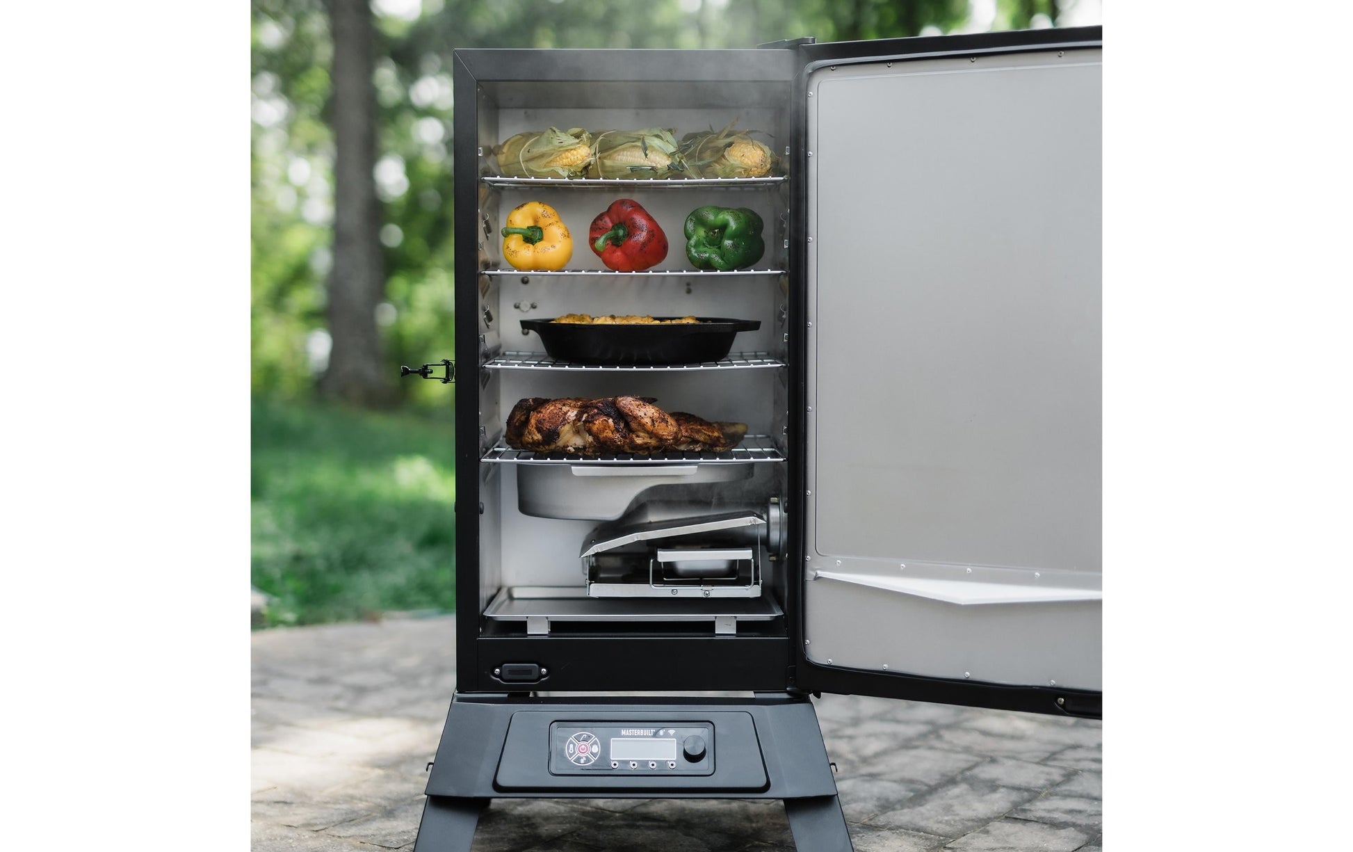 Masterbuilt Smoker 710 WiFi – 4600 cm² Grillfläche, 103,2 cm Höhe, Edelstahl – Schwarz