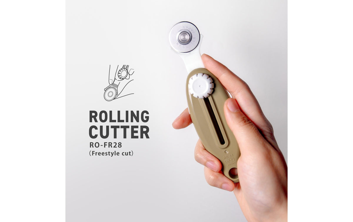 NT Cutter Rollenschneider, gerader Schnitt, beige