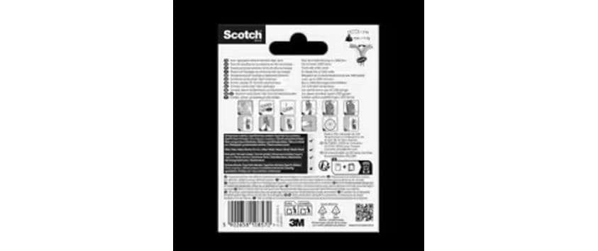 Scotch Klettband – 25 mm × 0,1 m, transparent, selbstklebend