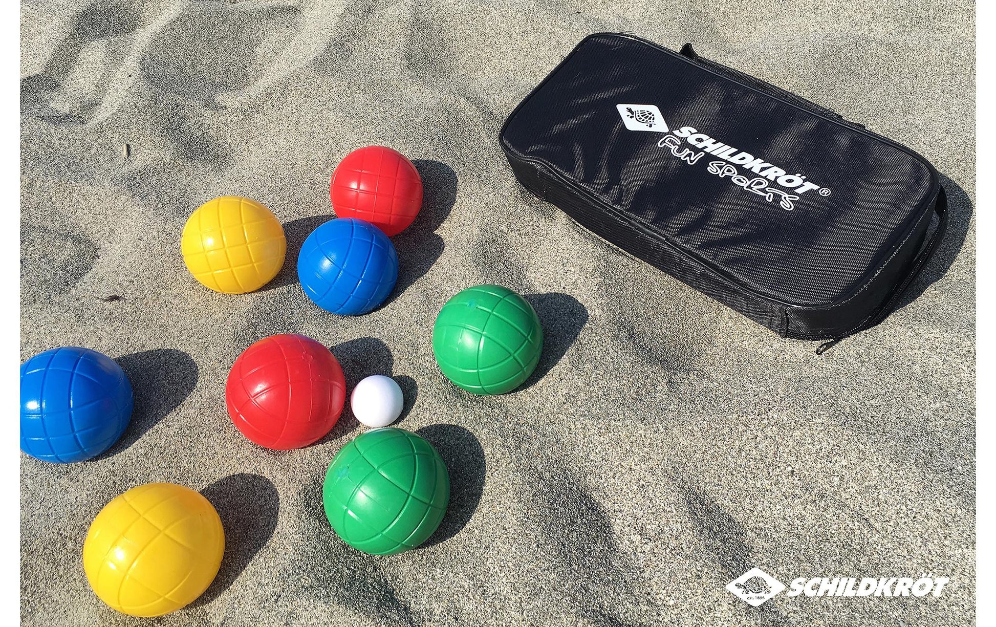 Schildkröt Funsports Boccia-Set – Ø 7,25 cm – 8 Stück – ab 5 J. – Kunststoff – mehrfarbig