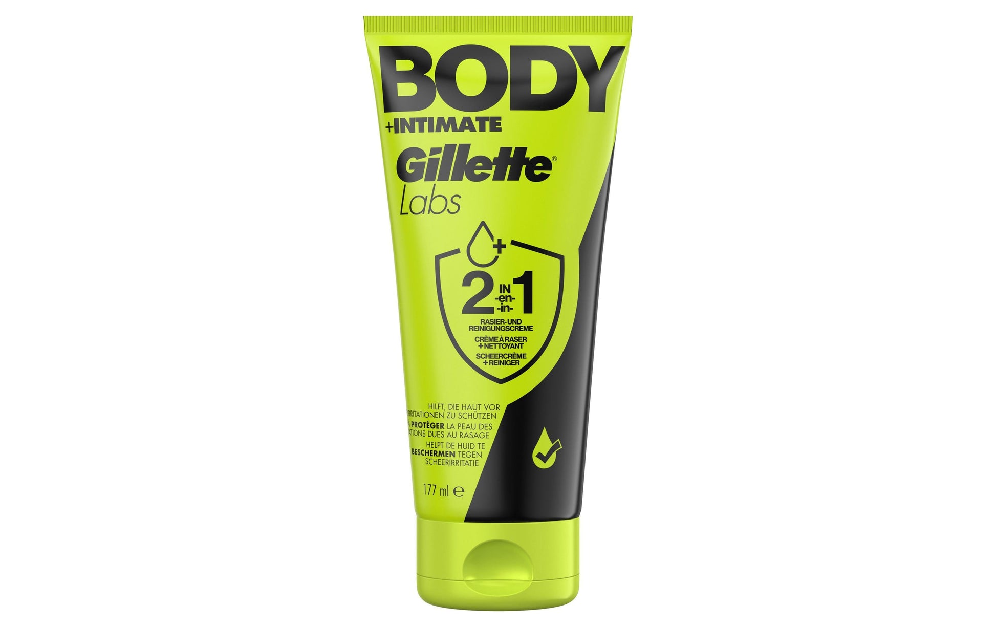 Gillette Rasiercrème Labs Body Intim – für empfindliche Haut – 177 ml