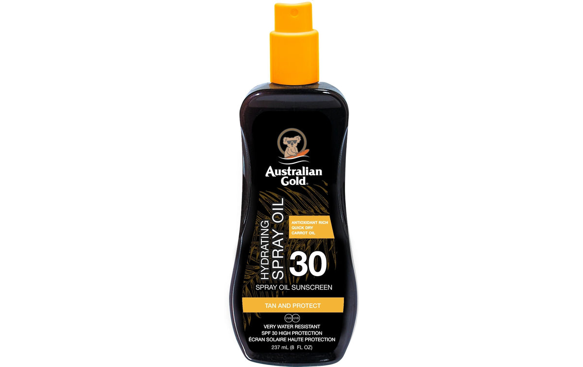 Australian Gold Sonnenschutzspray Carrot Intens Oil LSF 30 – Körper – Wasserfest – 237 ml