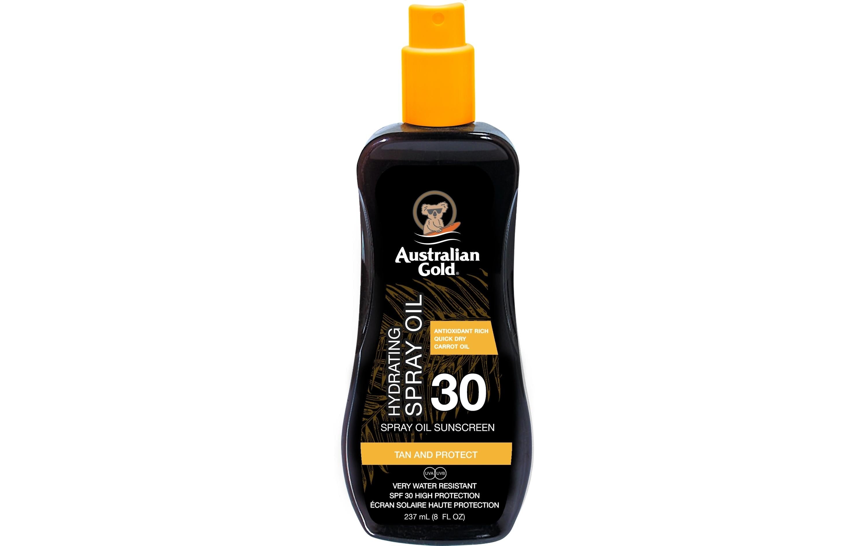 Australian Gold Sonnenschutzspray Carrot Intens Oil LSF 30 – Körper – Wasserfest – 237 ml