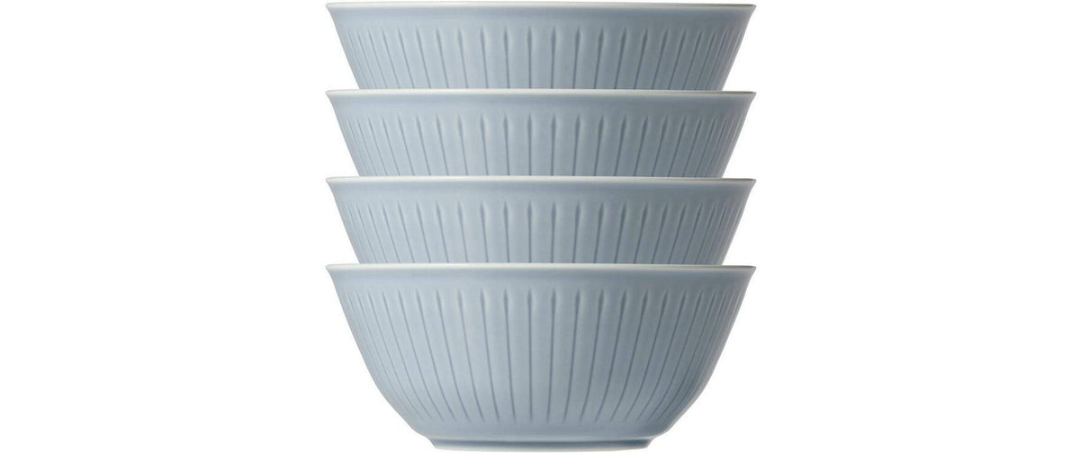 Coast Schüssel Horizon – 4er Set, Ø 14 cm, Porzellan, Hellblau, spülmaschinenfest, mikrowellengeeignet