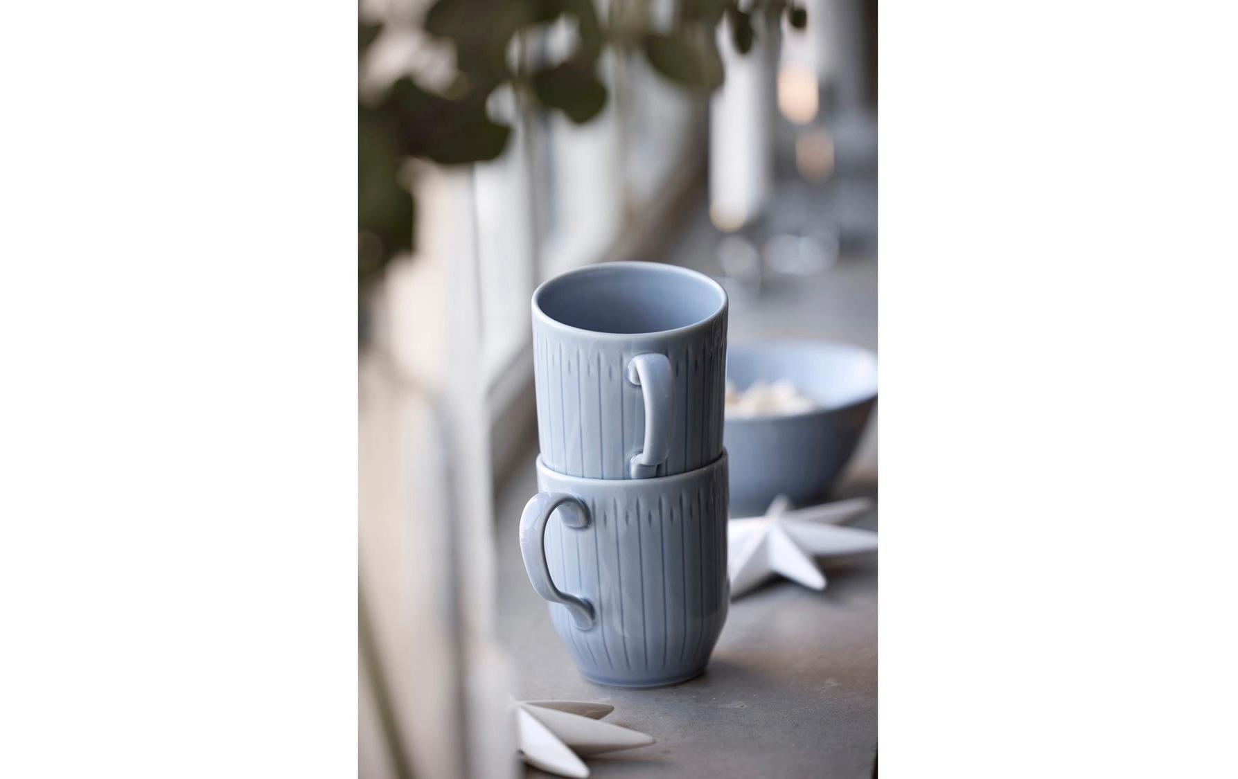 Coast Schüssel Horizon – 4er Set, Ø 14 cm, Porzellan, Hellblau, spülmaschinenfest, mikrowellengeeignet