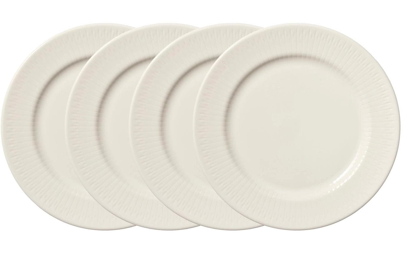 Coast Speiseteller – 4er Set, Ø 27 cm, Porzellan, Weiss, spülmaschinenfest, mikrowellengeeignet