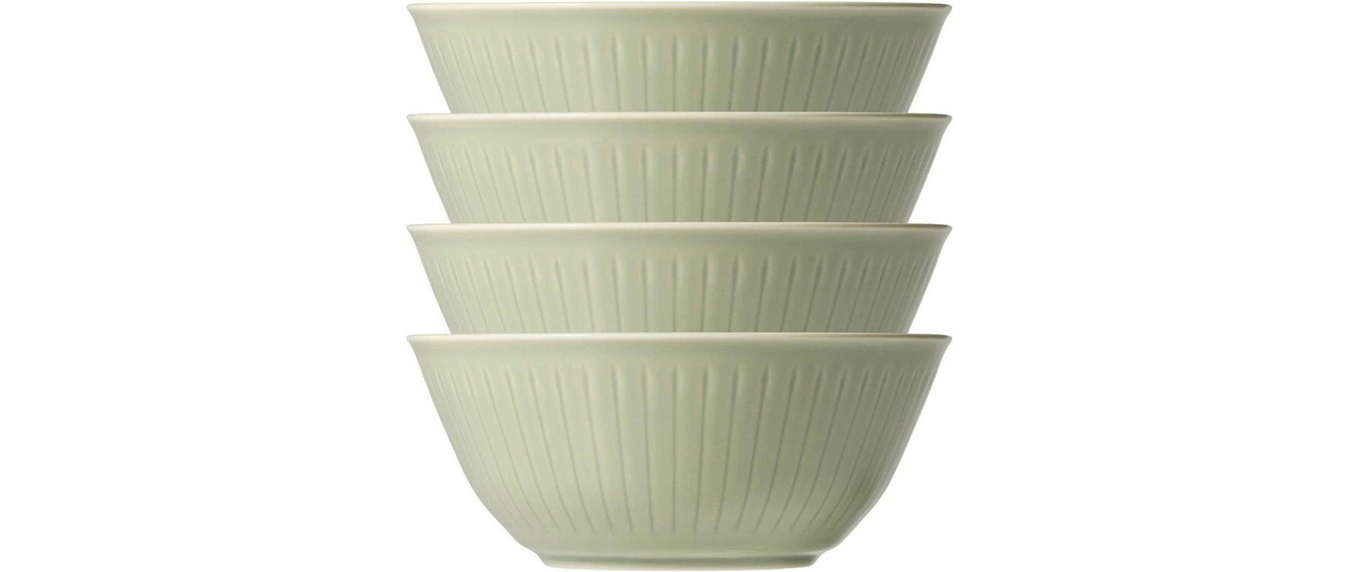 Coast Schale – 4er Set, 400 ml, Ø 14 cm, Porzellan, Grün, spülmaschinenfest, mikrowellengeeignet