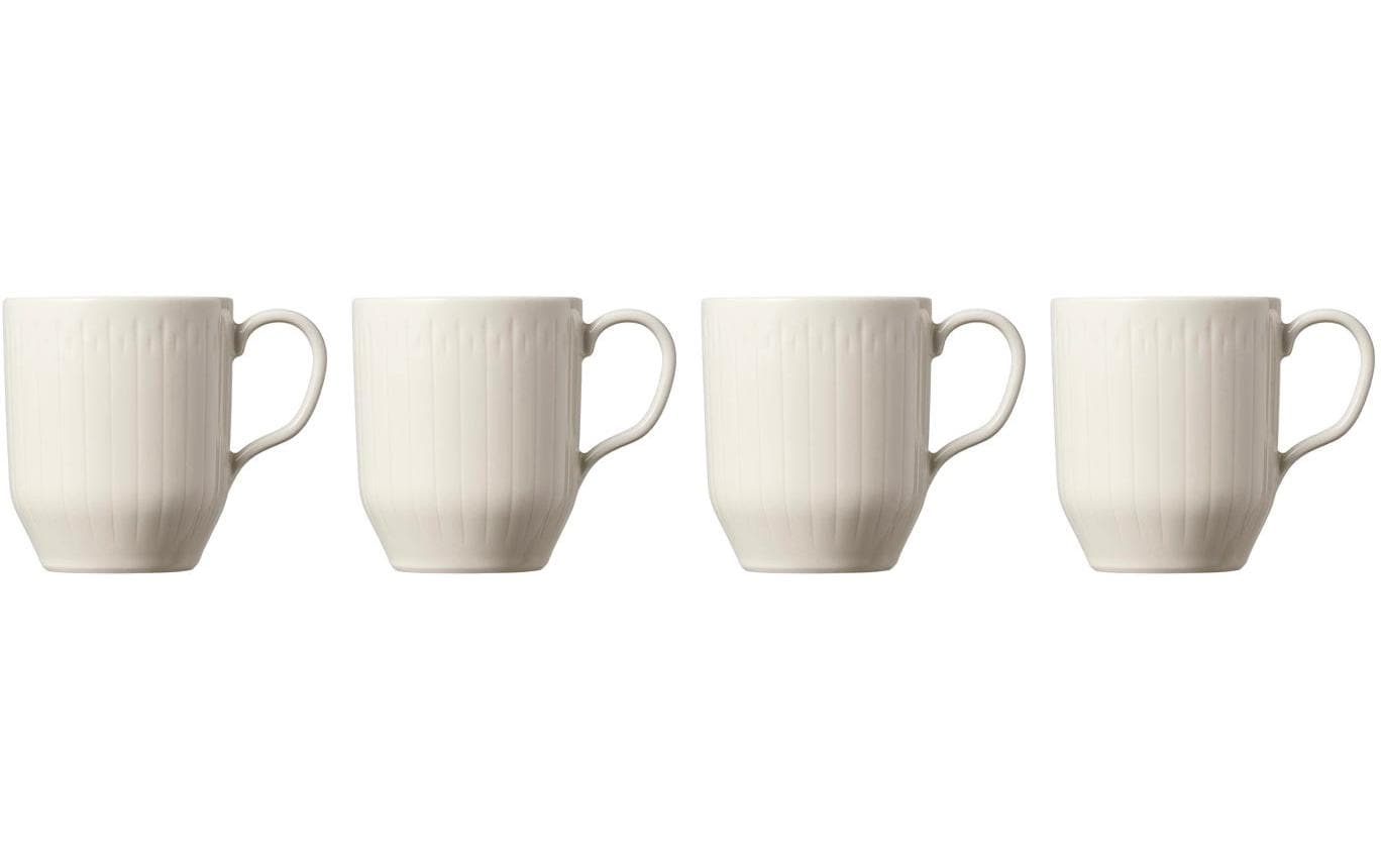Coast Tasse – 4er Set, 300 ml, 11,3 × 8,0 × 9,5 cm, Porzellan, Weiss, spülmaschinenfest, mikrowellengeeignet