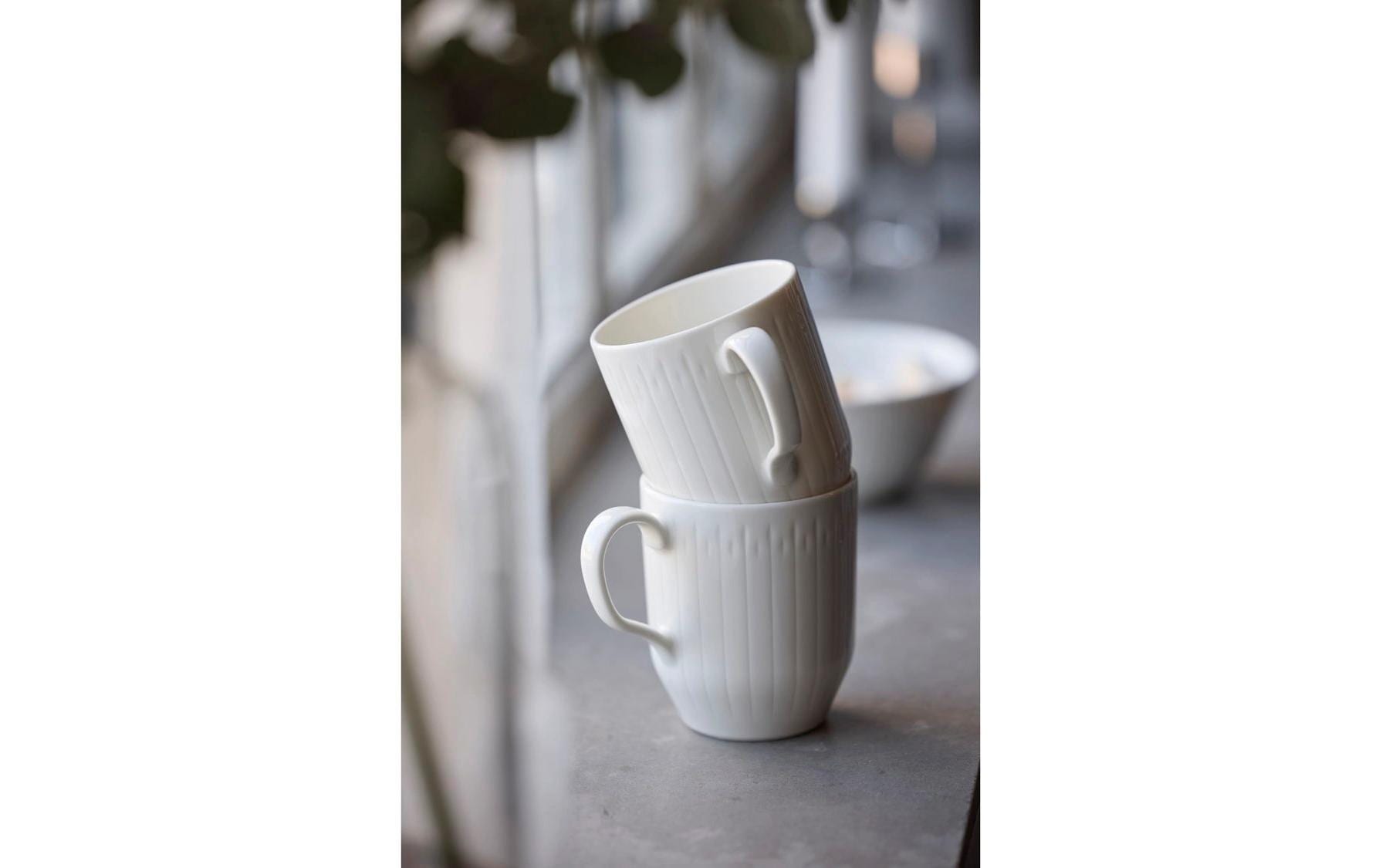 Coast Tasse – 4er Set, 300 ml, 11,3 × 8,0 × 9,5 cm, Porzellan, Weiss, spülmaschinenfest, mikrowellengeeignet