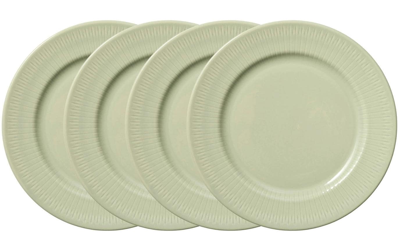 Coast Speiseteller Horizon – 4er Set, Ø 27 cm, Porzellan, Hellgrün, spülmaschinenfest, mikrowellengeeignet