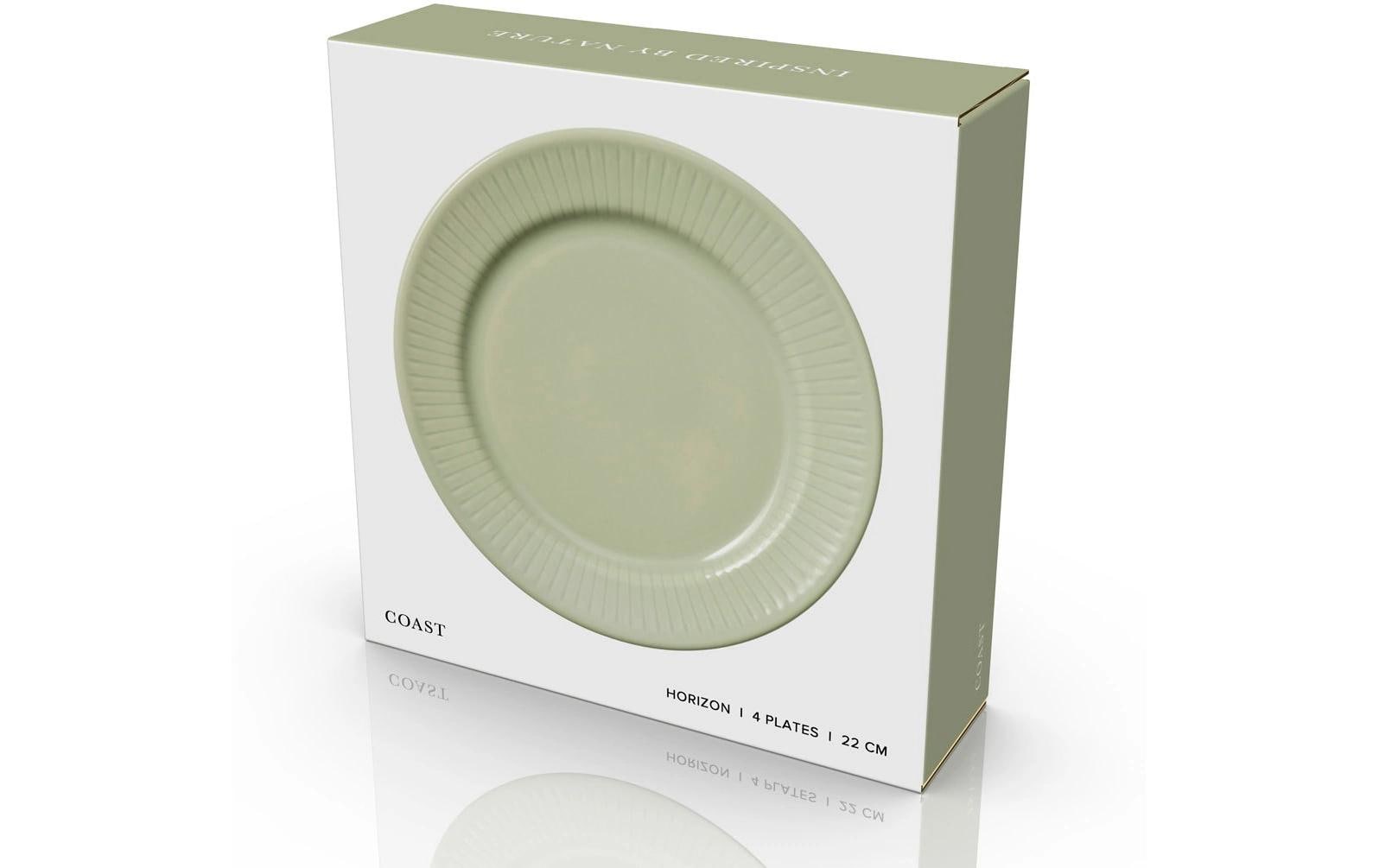 Coast Frühstücks- & Dessertteller Horizon – 4er Set, Ø 22 cm, Porzellan, spülmaschinenfest
