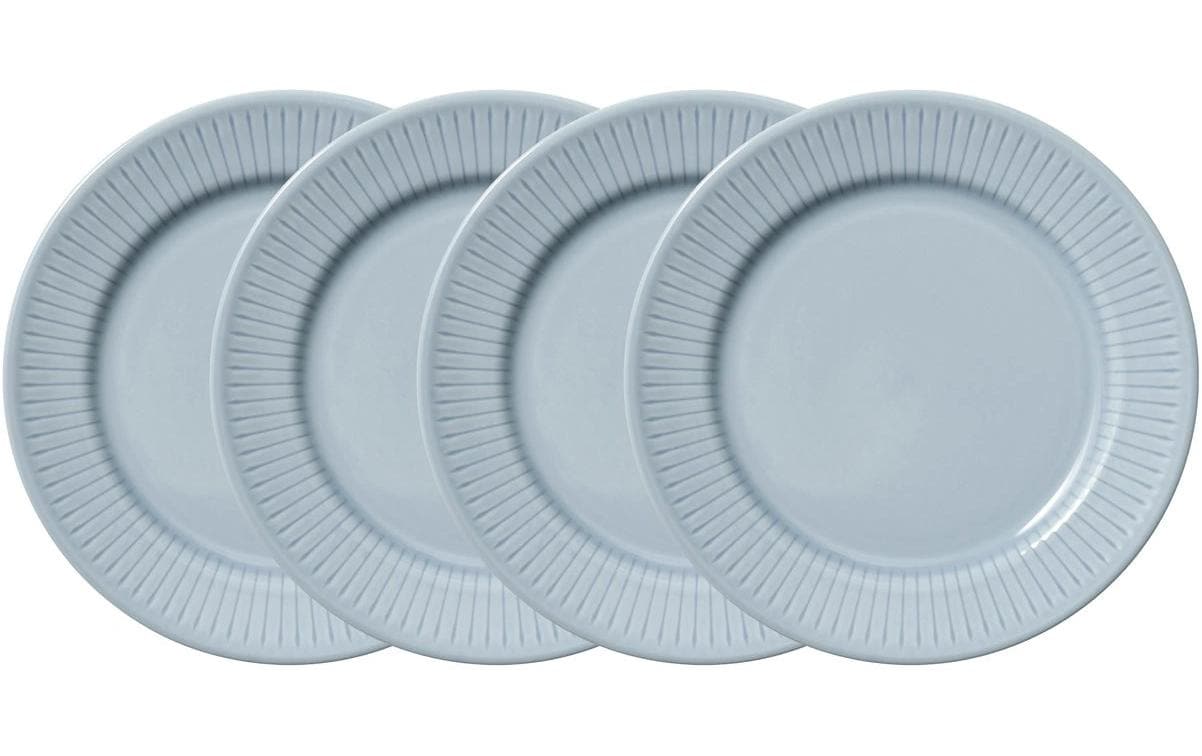 Coast Teller Horizon – 4er Set, Ø 22 cm, Porzellan, Hellblau, spülmaschinenfest, mikrowellengeeignet