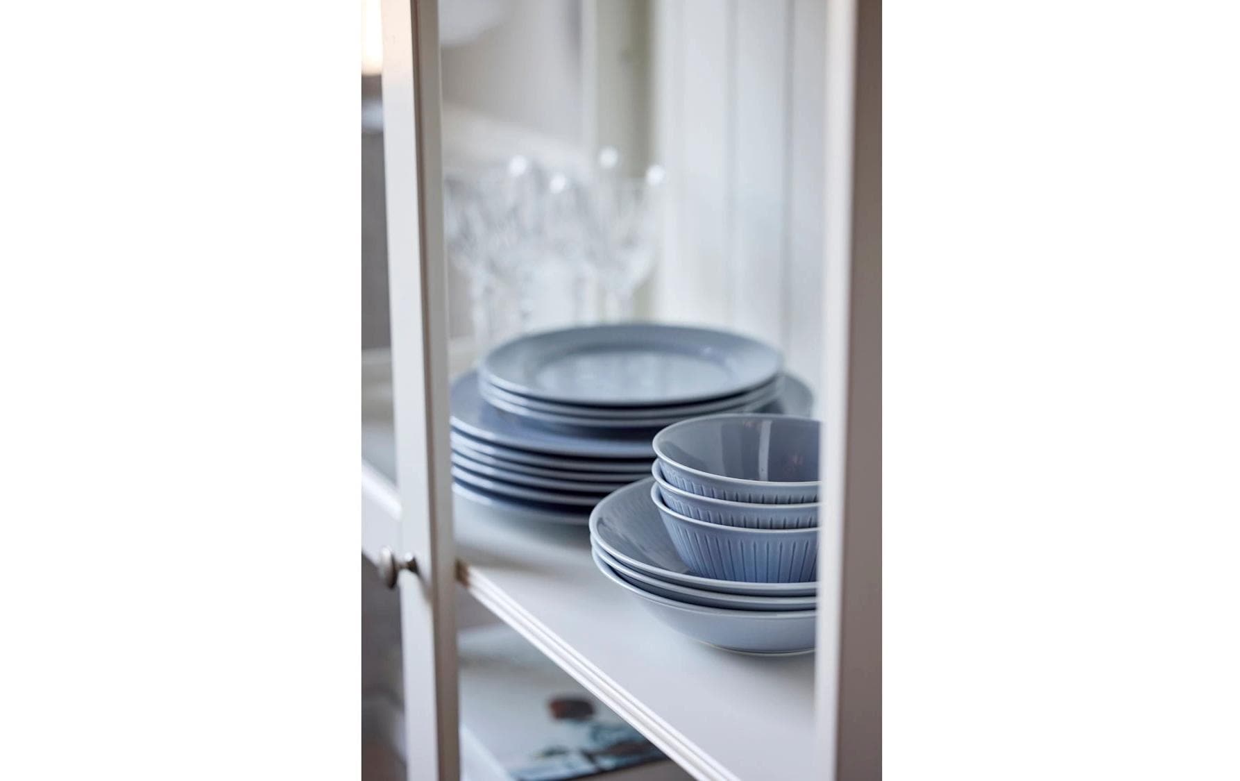 Coast Teller Horizon – 4er Set, Ø 22 cm, Porzellan, Hellblau, spülmaschinenfest, mikrowellengeeignet