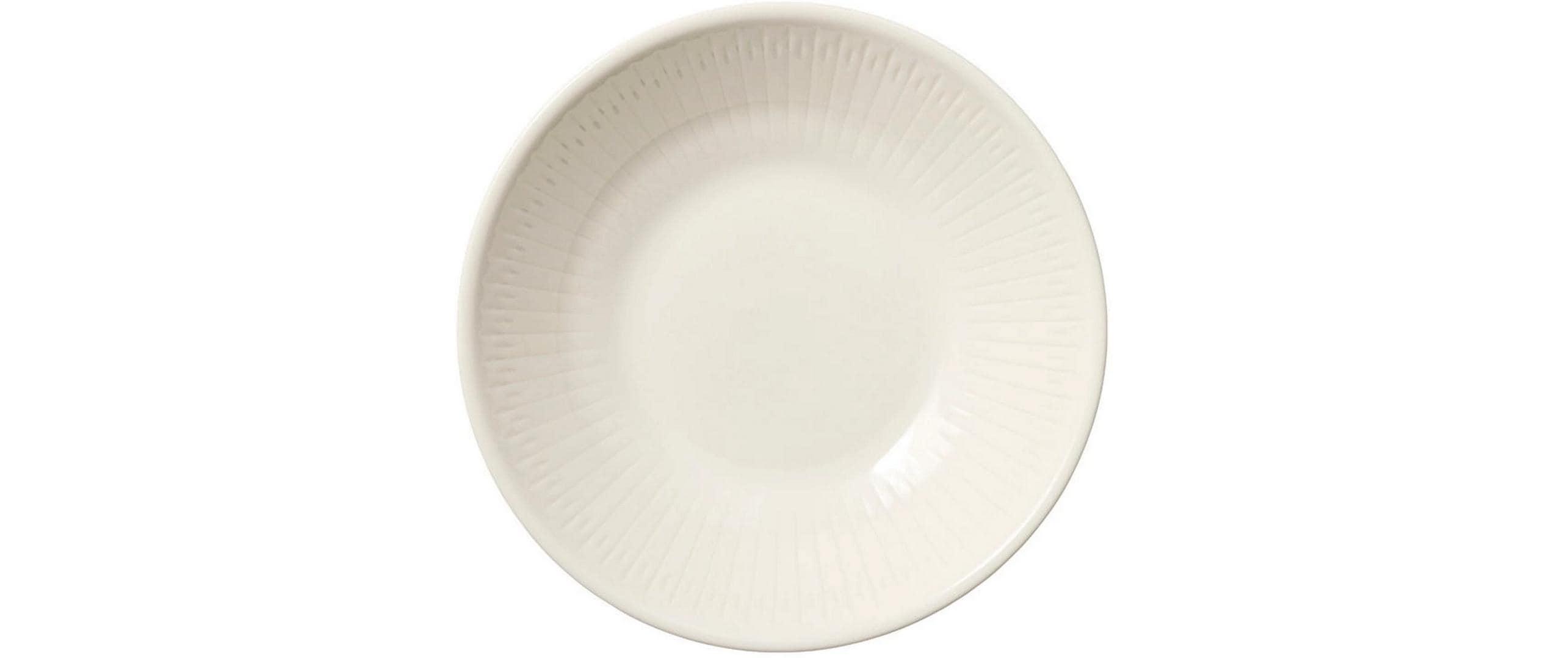 Coast Pastateller Horizion – 4er Set, Ø 21 cm, Porzellan, Weiss, spülmaschinenfest, mikrowellengeeignet