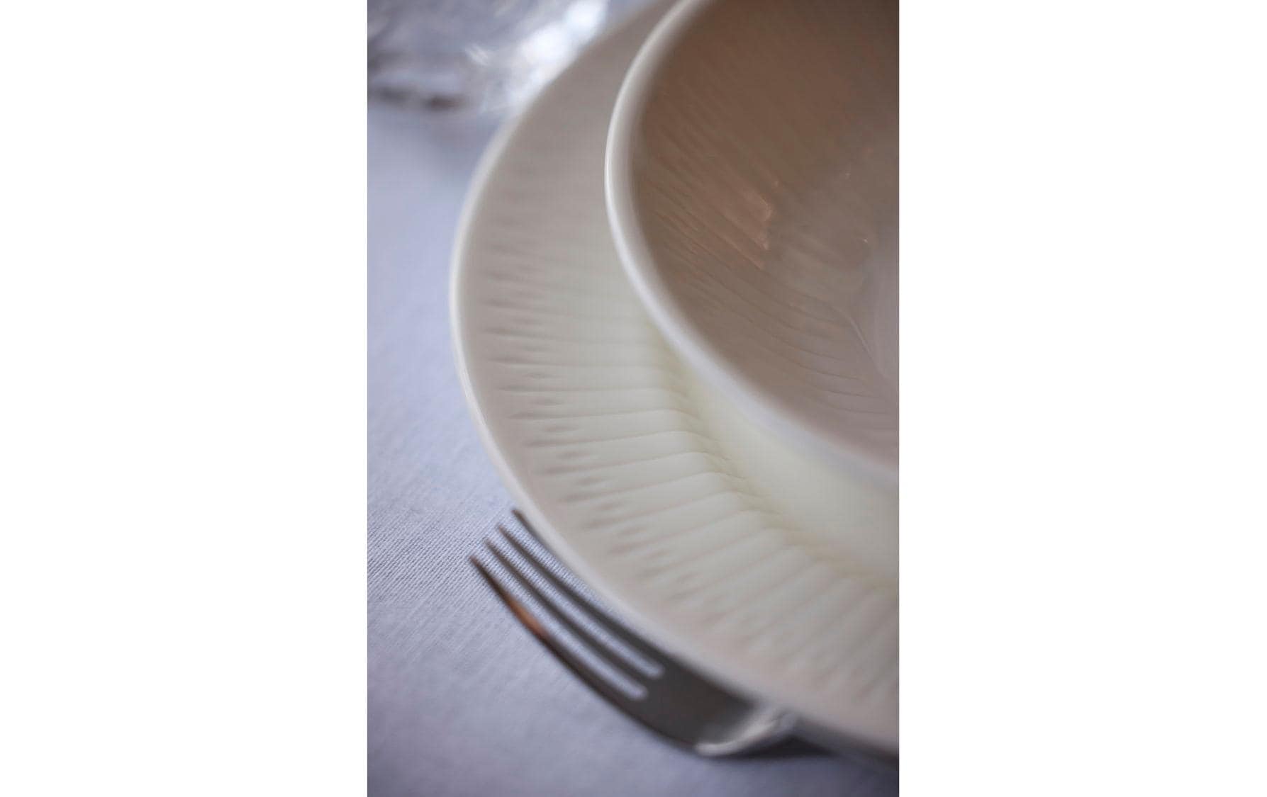Coast Pastateller Horizion – 4er Set, Ø 21 cm, Porzellan, Weiss, spülmaschinenfest, mikrowellengeeignet
