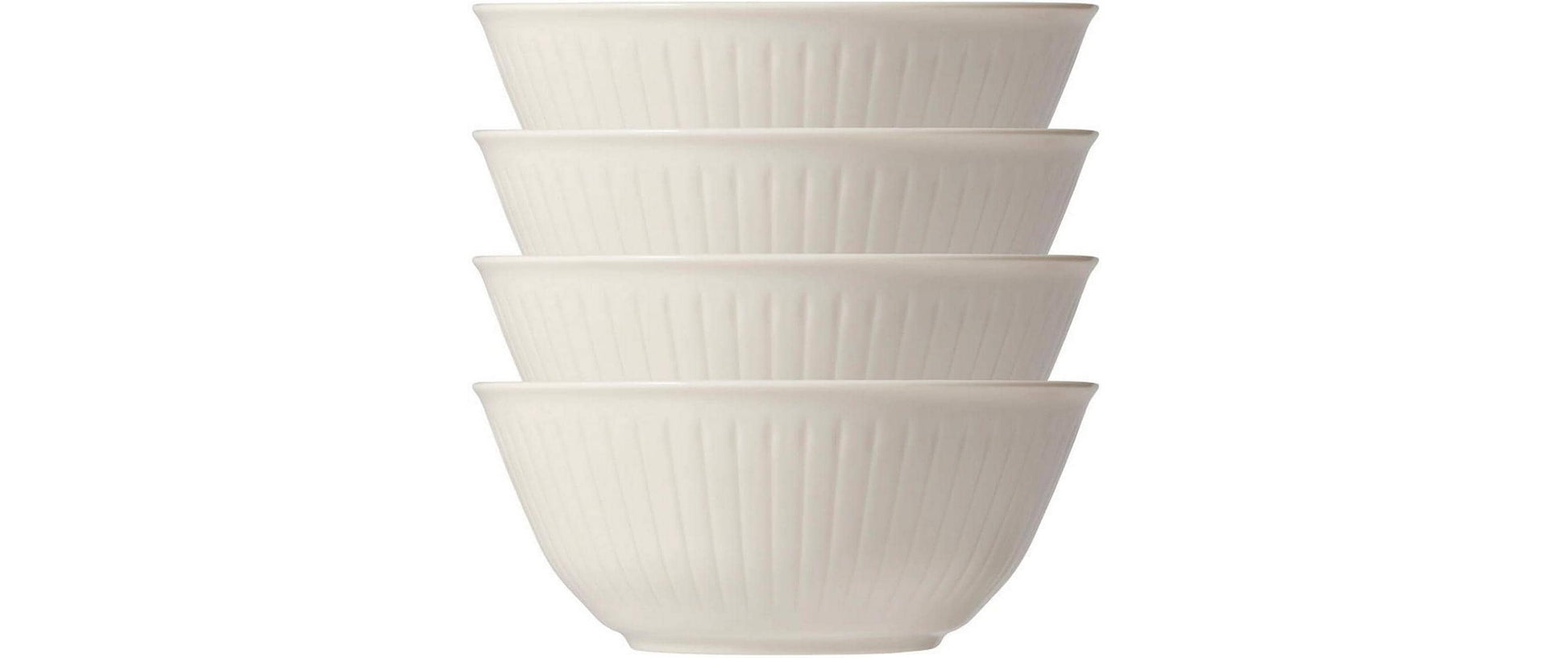 Coast Schüssel – 4er Set, Ø 14 cm, Porzellan, Weiss, spülmaschinenfest, mikrowellengeeignet