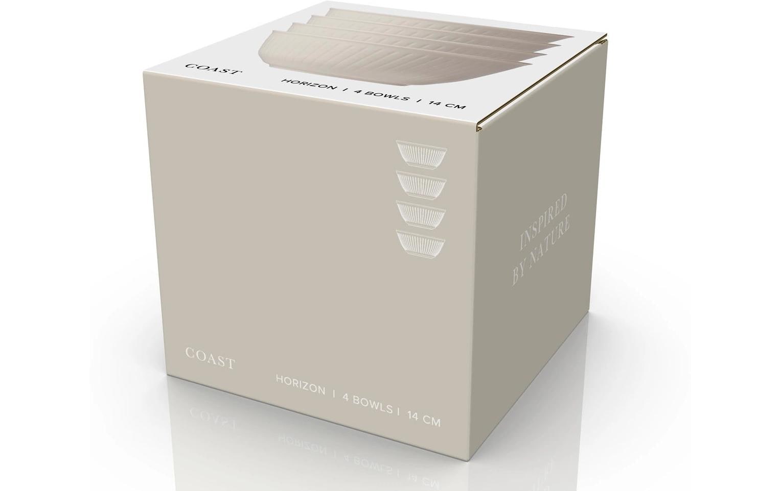 Coast Schüssel – 4er Set, Ø 14 cm, Porzellan, Weiss, spülmaschinenfest, mikrowellengeeignet