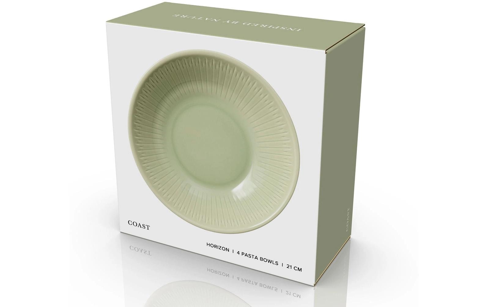 Coast Suppen- & Pastateller Horizion – 4er Set, Ø 21 cm, H 4,8 cm, Porzellan, spülmaschinenfest