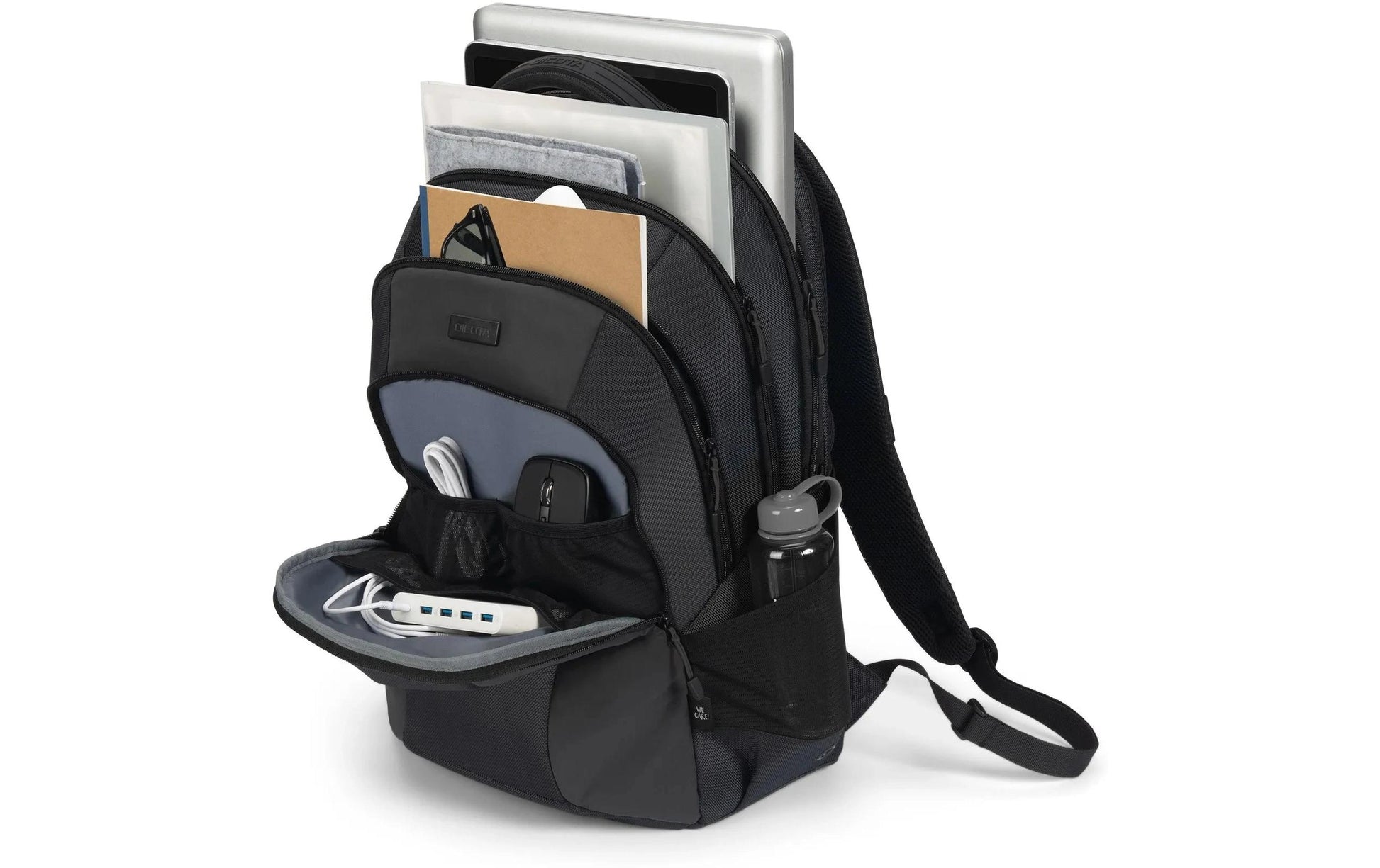 DICOTA SEEKER II Notebook-Rucksack bis 16" – mit Zusatzfächern – Schwarz