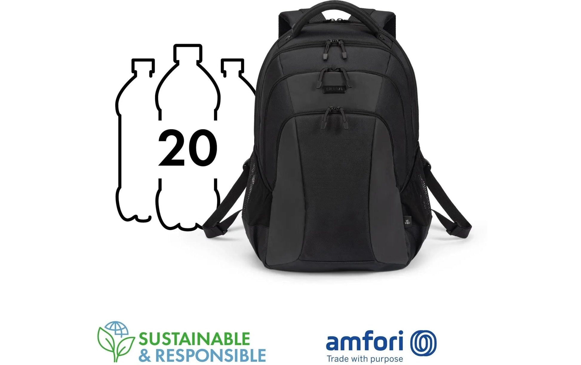 DICOTA SEEKER II Notebook-Rucksack bis 16" – mit Zusatzfächern – Schwarz