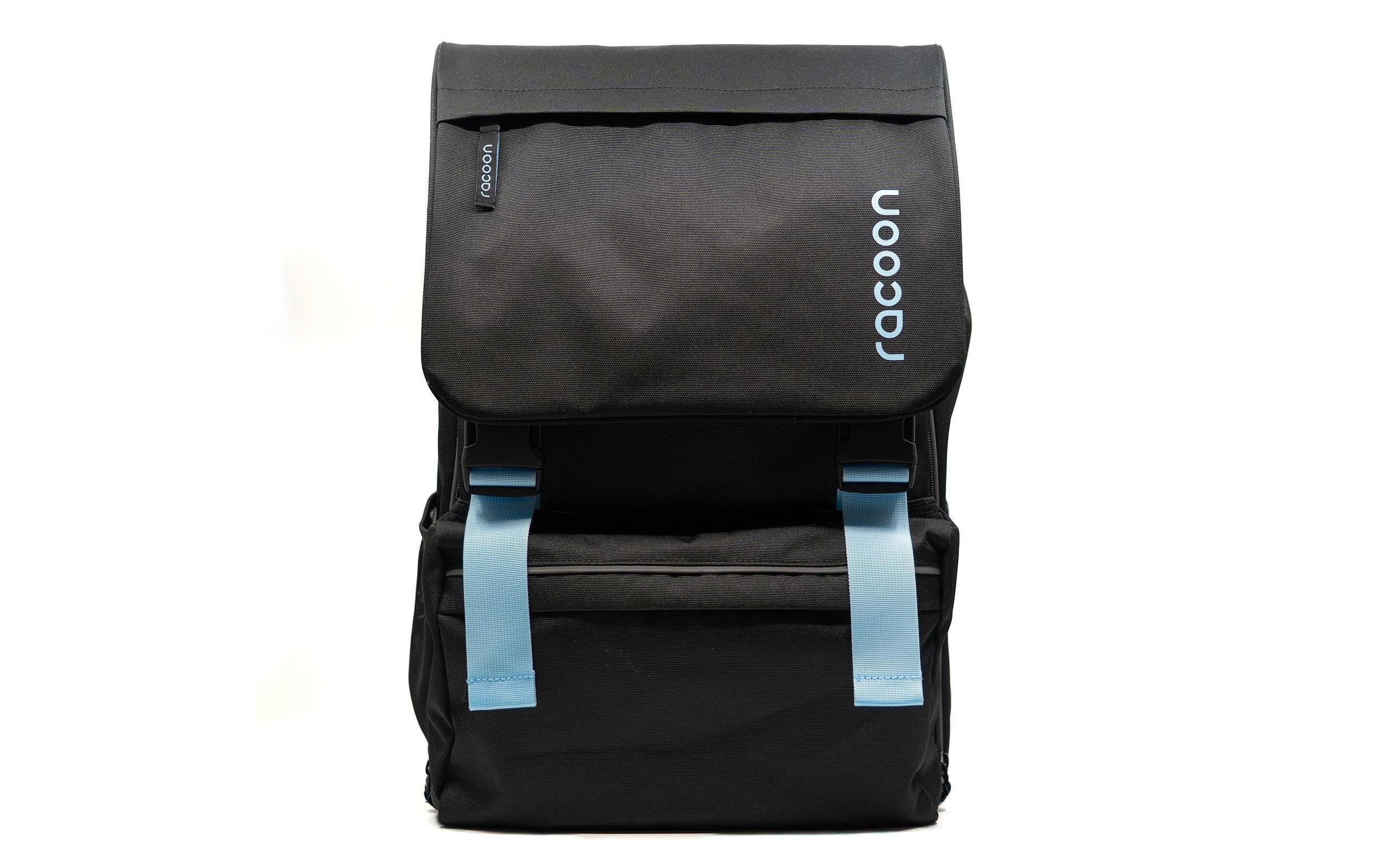 Racoon Schulrucksack The Original – 35 l, wasserabweisend, mit Reflektoren, rPET-Polyester – Schwarz
