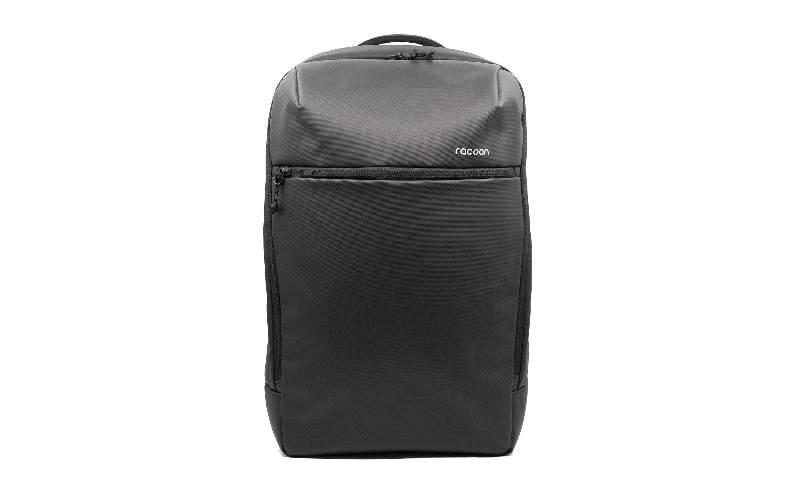 Racoon Notebook-Rucksack CAMPUS – für 16", 21 l, rPET-Polyester – Schwarz/Weiss, 300 × 470 × 170 mm