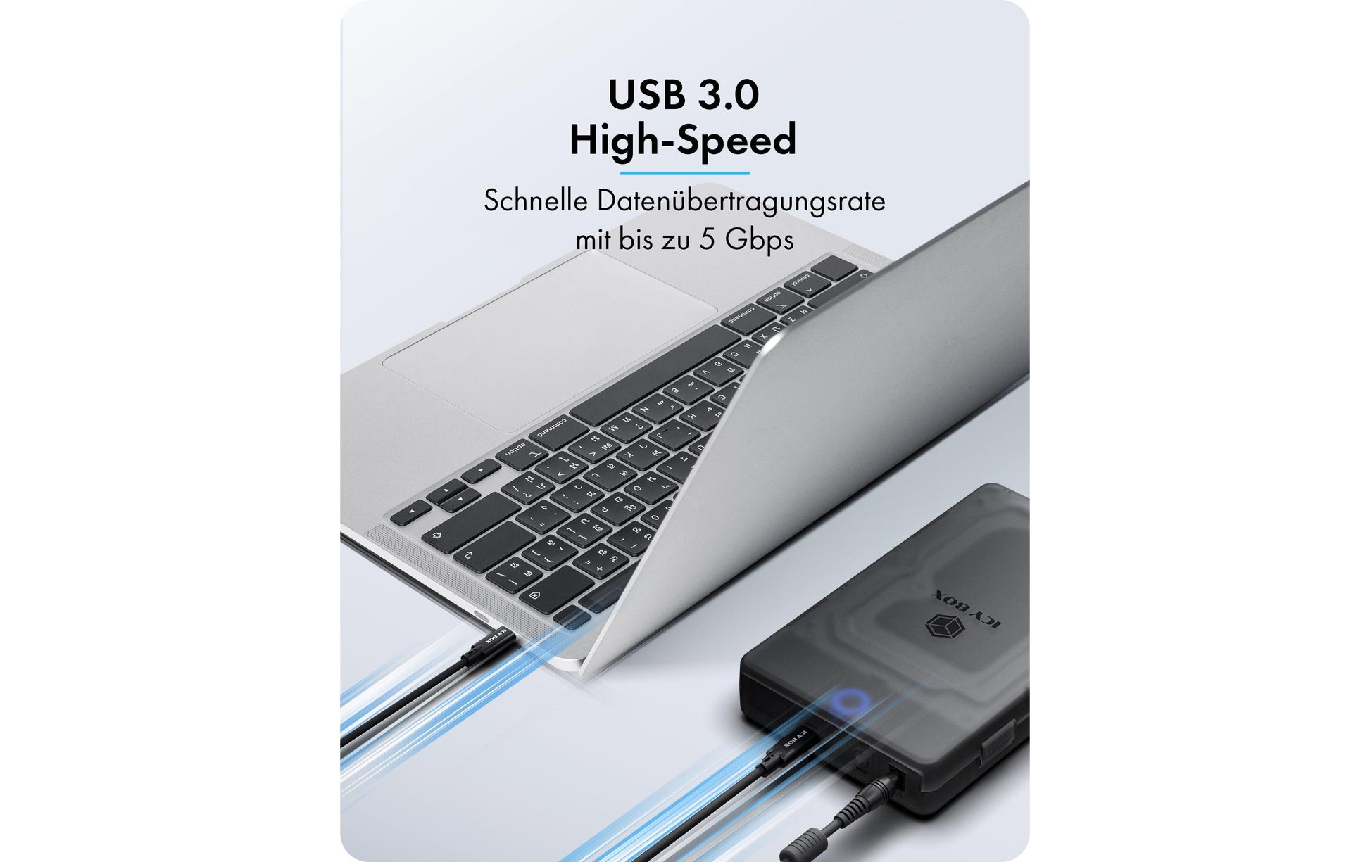 RaidSonic ICY BOX IB-388-CU3 – 1-Bay Desktop – USB 3.2 Gen 2x2, USB-C, SATA, für 2,5" HDD/SSD