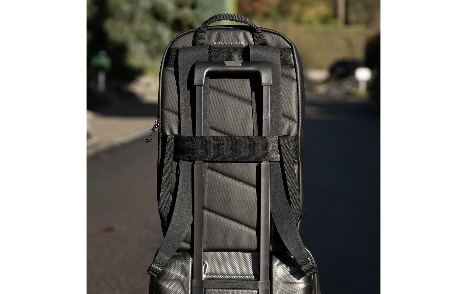 Racoon Notebook-Rucksack CAMPUS – für 16", 21 l, rPET-Polyester – Schwarz/Weiss, 300 × 470 × 170 mm