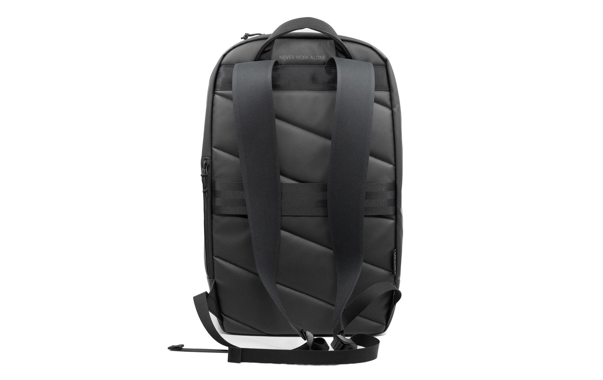 Racoon Notebook-Rucksack CAMPUS – mit Magnetverschluss, Neopren/rPET-Polyester – Schwarz, 300 × 470 × 170 mm
