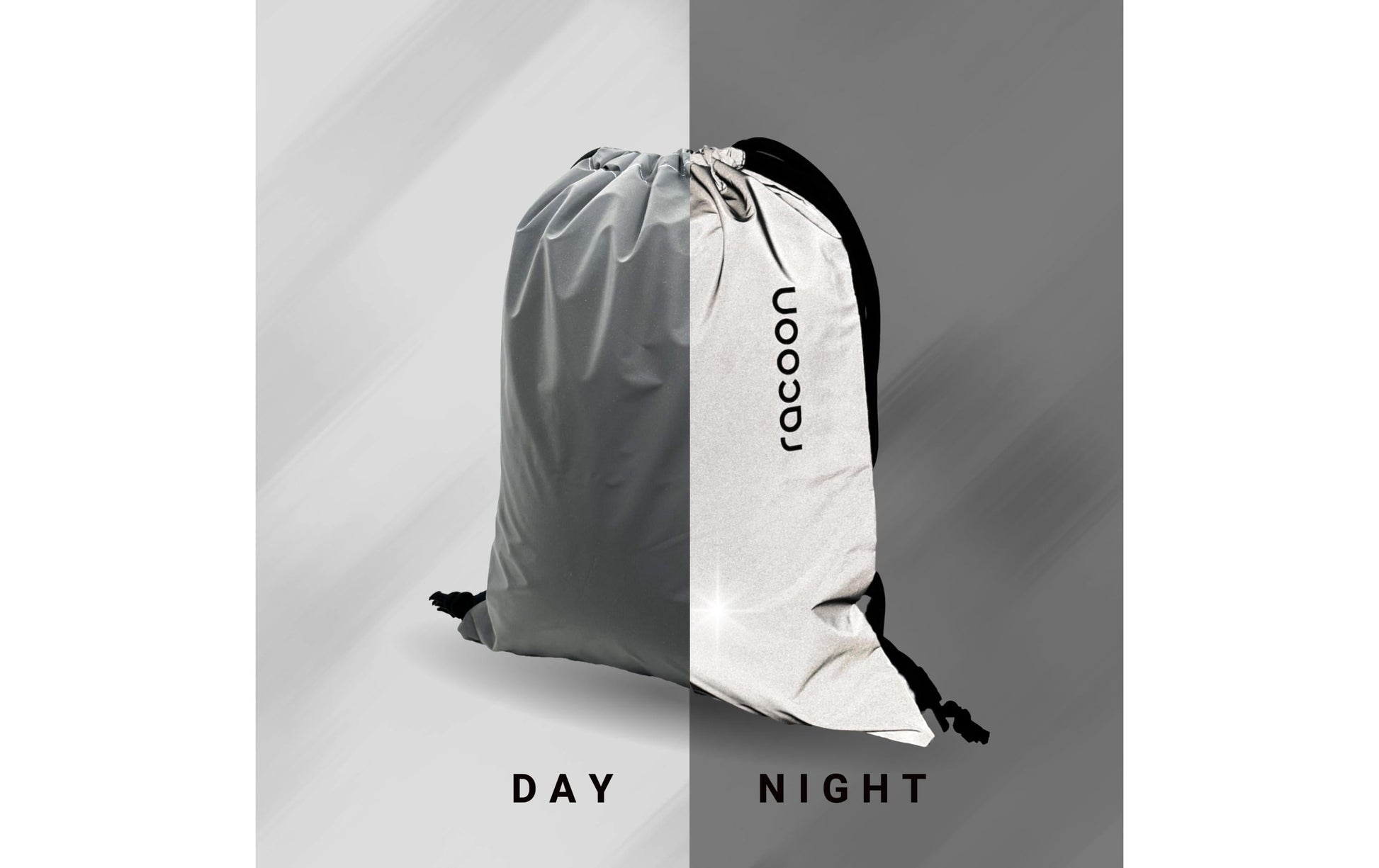 Racoon Sportbeutel – 15 l, reflektierend, grau