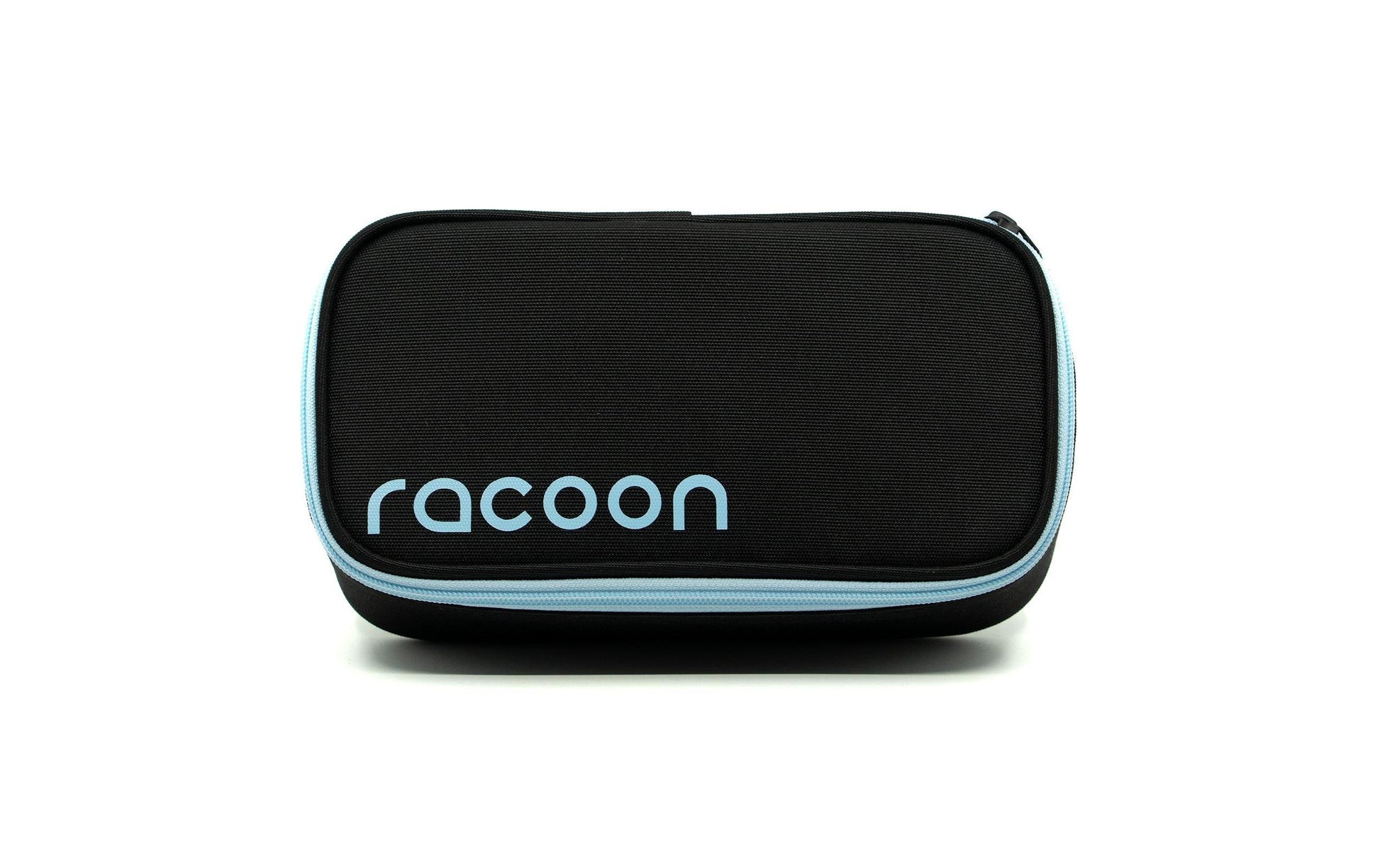 Racoon Schlamperetui, 2 Fächer, leer, hellblau, wasserabweisend, 24 × 8 × 13 cm