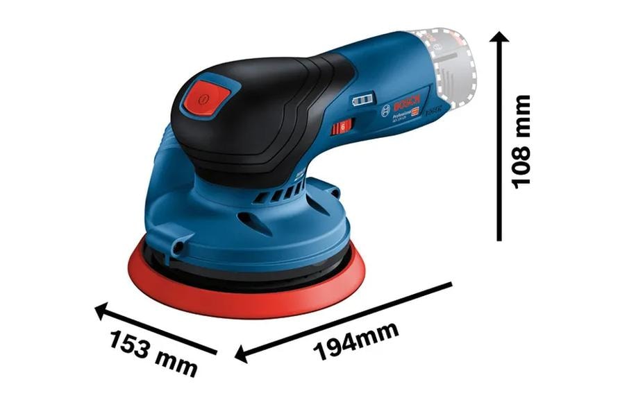 Bosch Professioneller Exzenterschleifer – 12 V – Klettverschluss – Solo – Professional 12 V