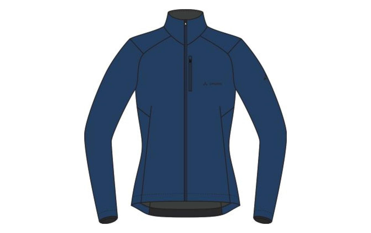 Vaude – Regenjacke Posta Softshell II – Grösse 38 – Blau, Polyester (recycelt), wasserabweisend, reflektierend