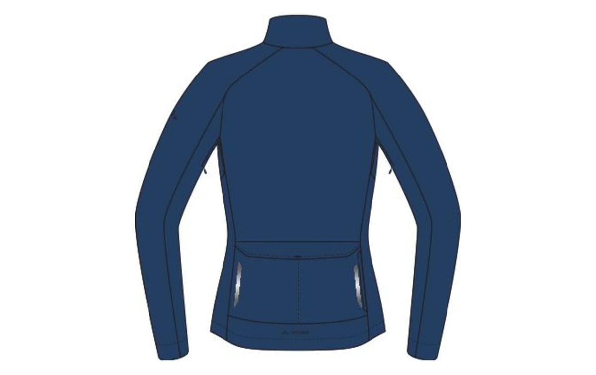 Vaude – Regenjacke Posta Softshell II – Grösse 38 – Blau, Polyester (recycelt), wasserabweisend, reflektierend
