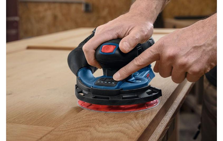 Bosch Professional GEX 12V-150-3 Akku-Exzenterschleifer – 12 V – Klettverschluss – Solo