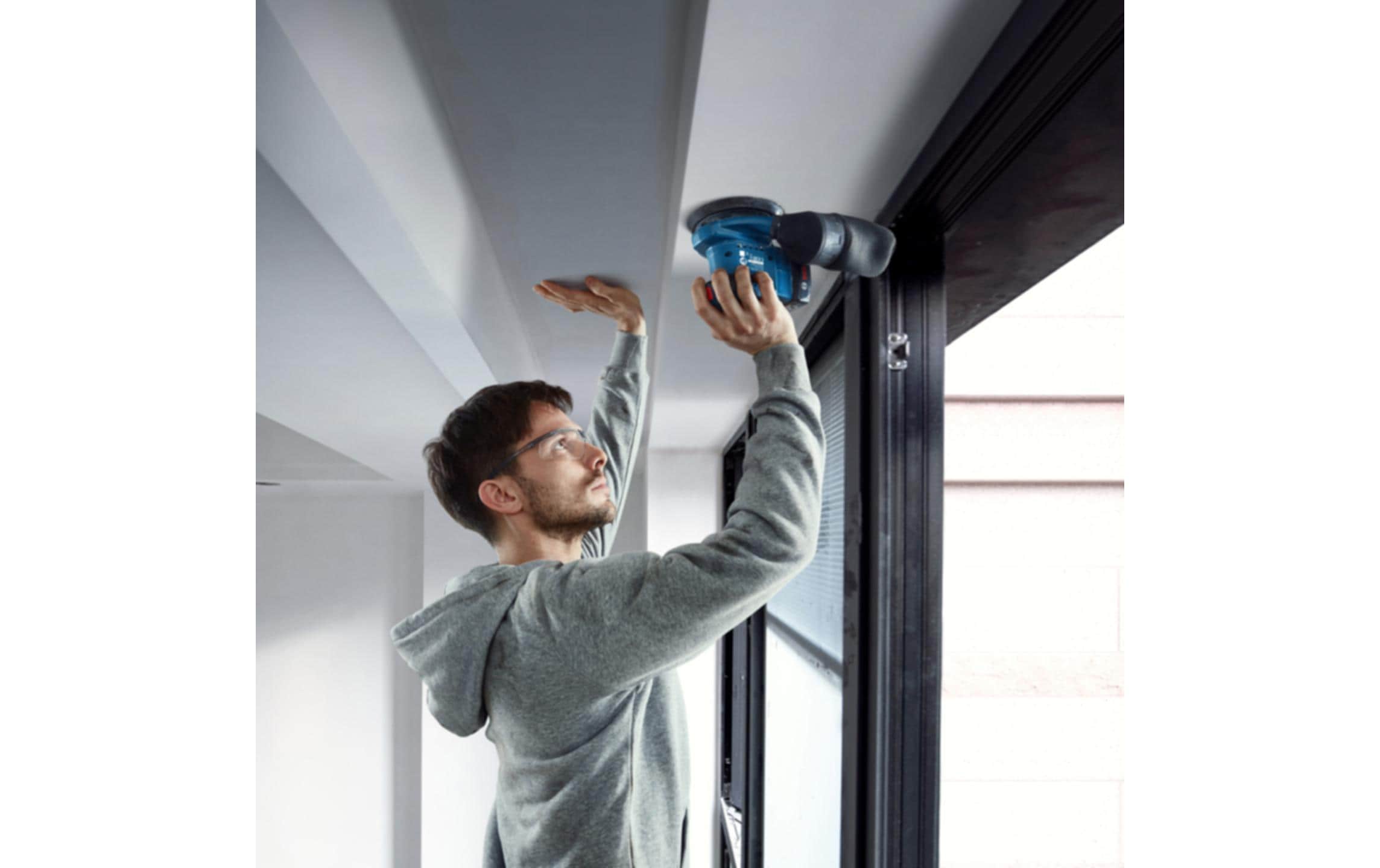 Bosch Professioneller GEX 185-LI Akku-Exzenterschleifer, bürstenlos – 18 V – Ø 125 mm – 4,0 Ah & Koffer – AMPShar