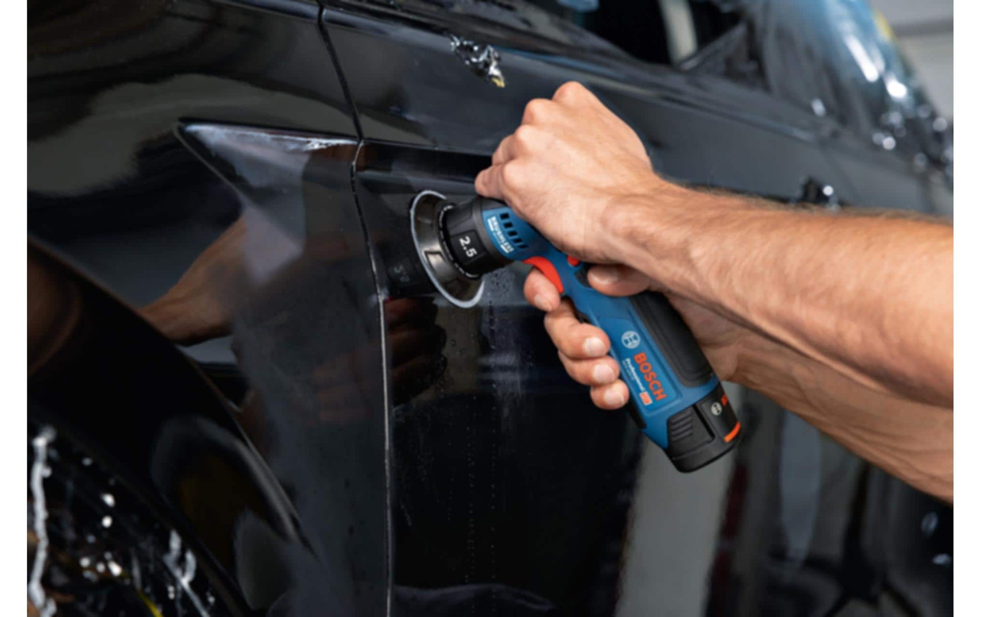 Bosch Professioneller GEX 12V-77 Akku-Exzenterschleifer – 12 V – Ø 77 mm, Klettverschluss – Solo