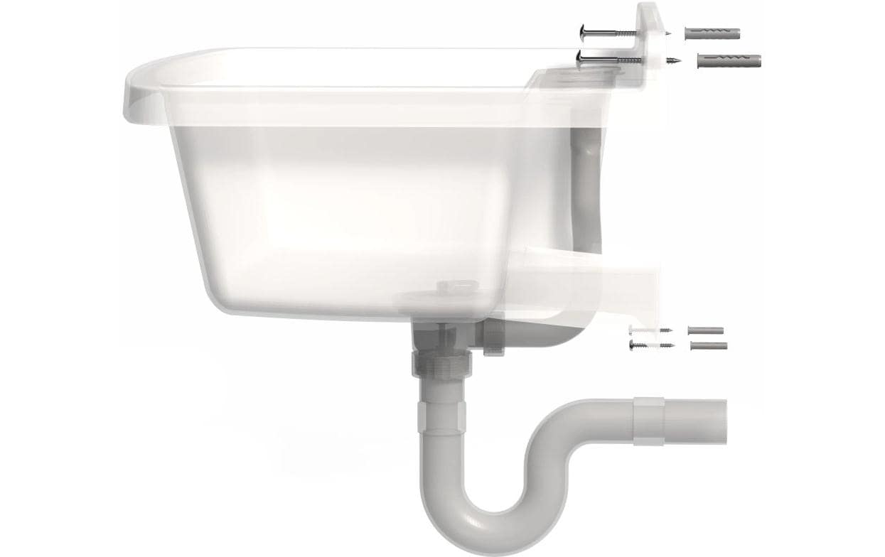 Mateu Waschbecken Vela 60 – 58,5×45×25 cm, Polypropylen (PP), Weiss