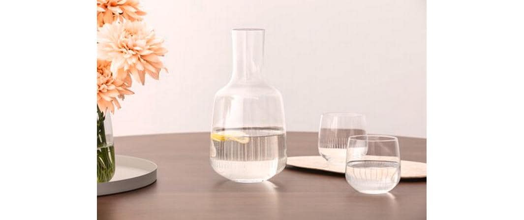 Villeroy & Boch Afina Karaffe – 1,2 l, Ø 12,8 cm, Kristallglas, Transparent, spülmaschinenfest