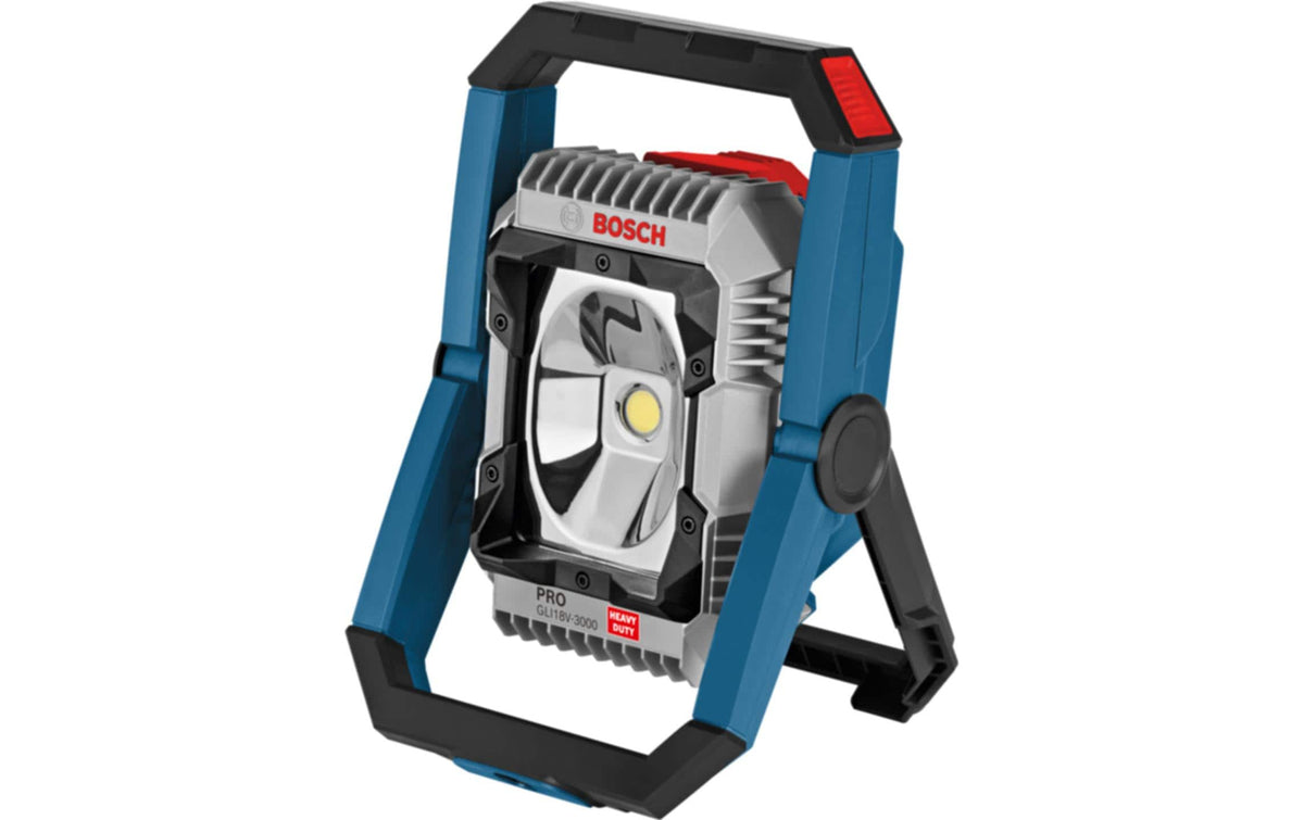Bosch Professionelle Arbeitsleuchte GLI18V-3000 – 3000 lm, 18 V Akku (AMPShare), IP64, dimmbar – Blau