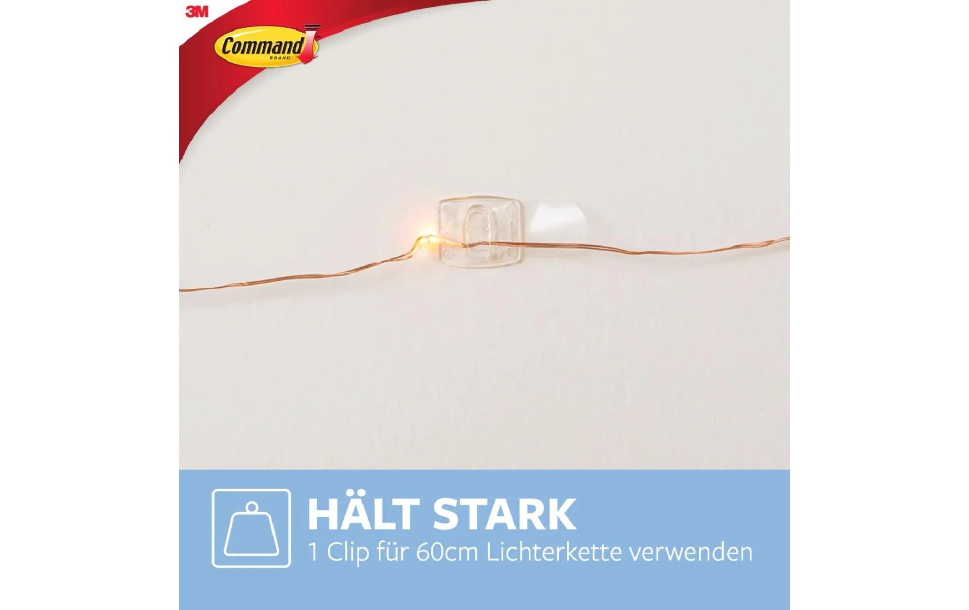 Command Deko-Clips für Glas/Metall/Holz – Transparent, 40 Stk., Ablösbar