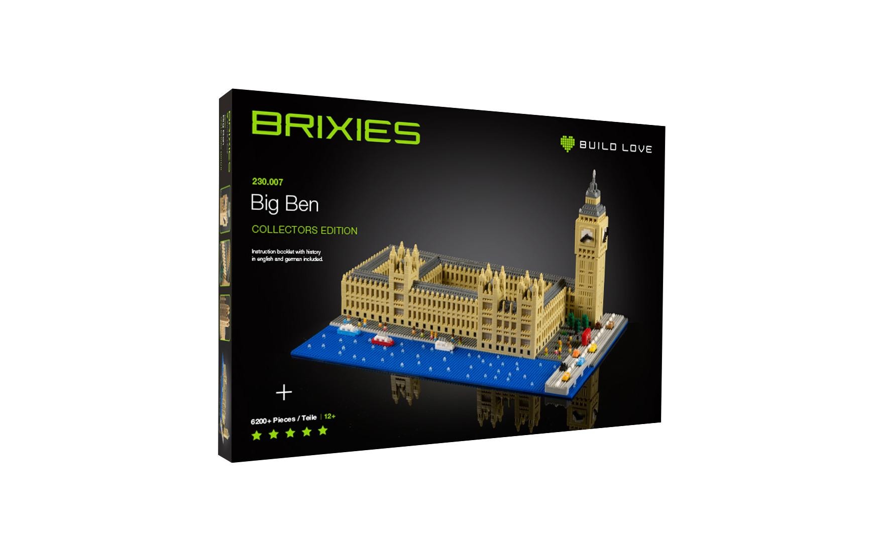 BRIXIES 3D Puzzle Big Ben – 6757 Teile – Kunststoff – 35 × 8 × 50 cm – ab 8 Jahren