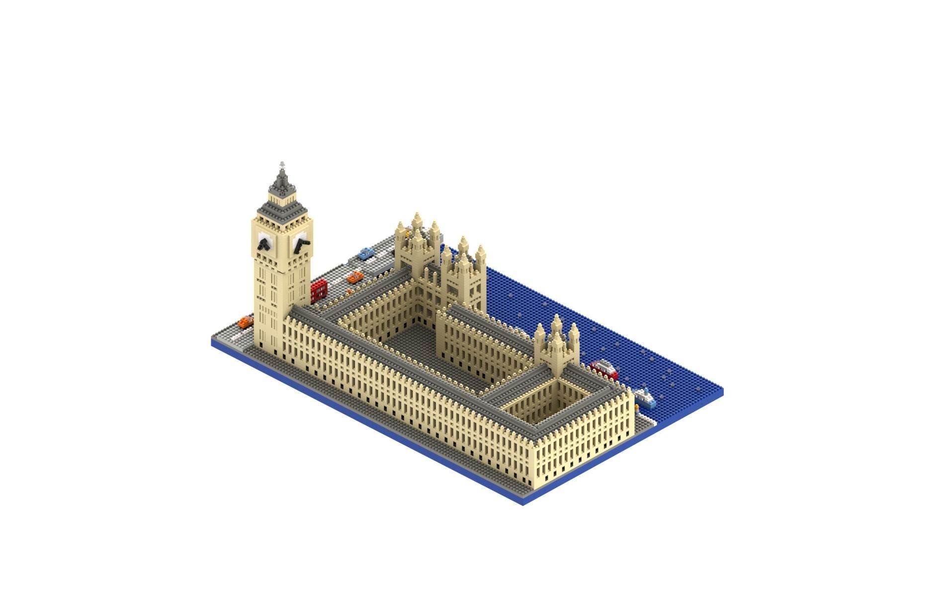 BRIXIES 3D Puzzle Big Ben – 6757 Teile – Kunststoff – 35 × 8 × 50 cm – ab 8 Jahren