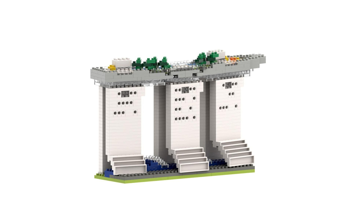 BRIXIES 3D Puzzle Marina Bay Sands – 494 Teile – Kunststoff – 18 × 4 × 16 cm – ab 8 Jahren