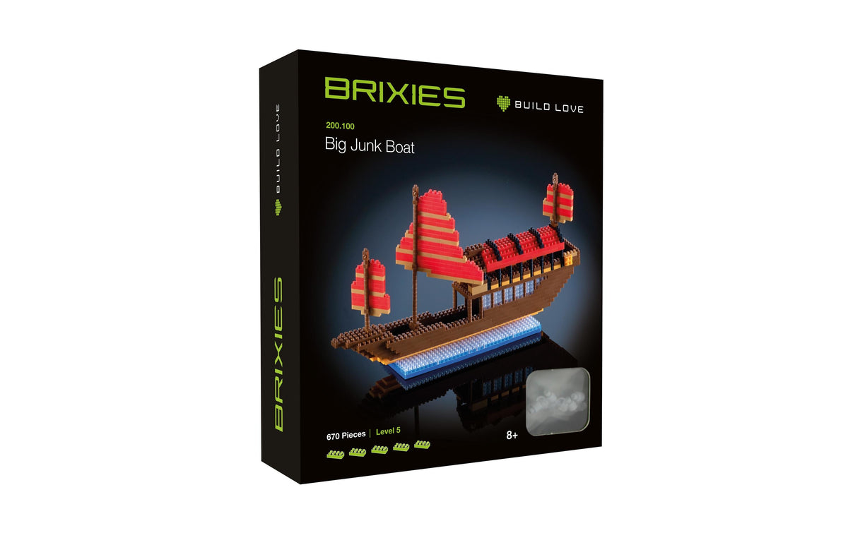 BRIXIES 3D Puzzle Drachenboot – 670 Teile – Kunststoff – 18 × 4 × 16 cm – ab 8 Jahren
