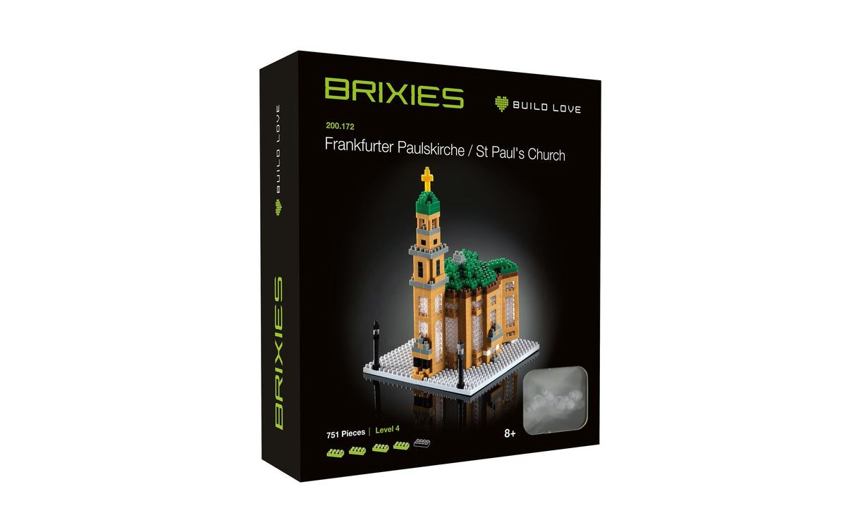 BRIXIES Frankfurter Paulskirche 3D-Puzzle – 751 Teile – 18 × 4 × 16 cm – ab 8 Jahren – Kunststoff