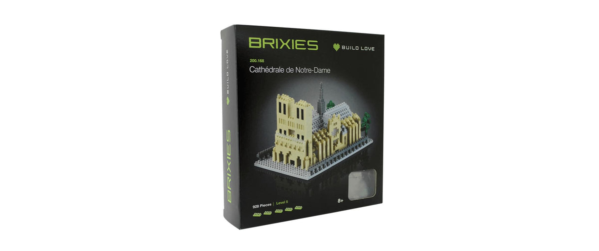 BRIXIES 3D Puzzle Kathedrale Notre-Dame – 928 Teile – Kunststoff – 14,5 × 8,5 × 9,6 cm – ab 8 Jahren – mehrfarbig