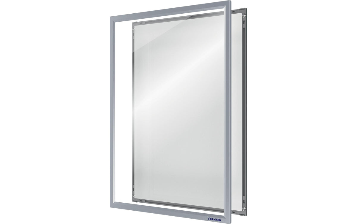 Franken Plakatrahmen ECO CLICK – für A3 – Klapprahmen – silber/weiss – 320×445×13 mm